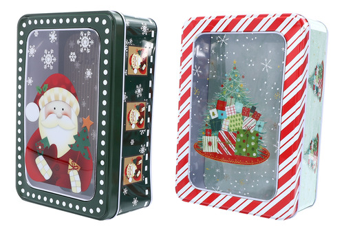Caja De Lata Navideña Christmas Crackers Para Regalo, 2 Unid