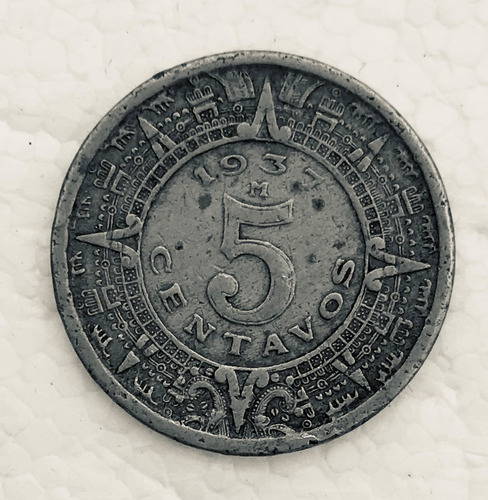 * México. 5 Centavos. Año 1937. Km# 423 