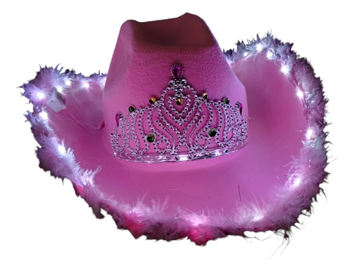 Sombreros Cowboy Cowgirl Led Corona Vaquero Carioca Top X 4