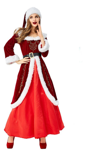 Disfraces De Señora Claus Para Mujer, Vestido Largo, Disfraz