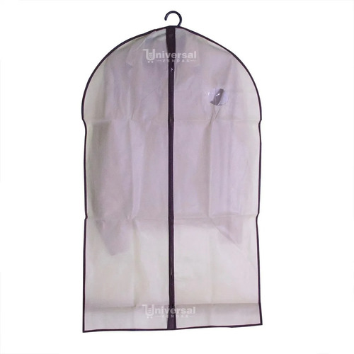 Imagem 1 de 5 de Capa Protetora Tnt Para Roupas Terno Vestido Zíper 60x137 Cm