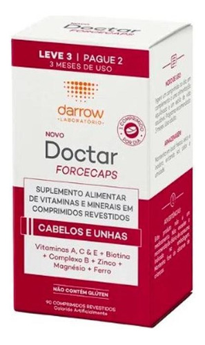 Suplemento Alimentar Cabelo E Unhas Darrow Doctar Forcecaps