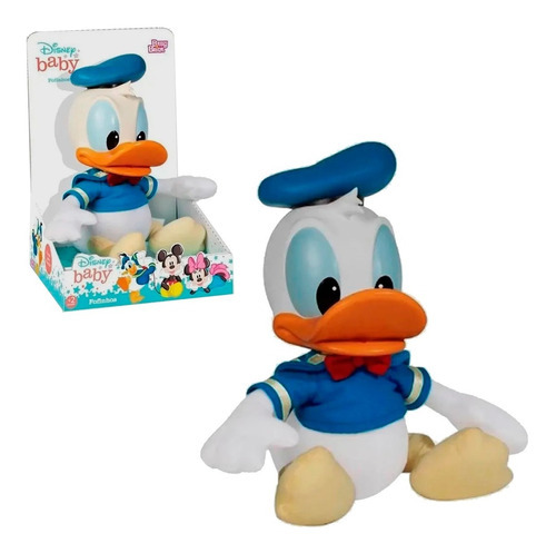 Boneco Disney Baby Fofinhos Pato Donald 30cm - Baby Brink Cor Branco