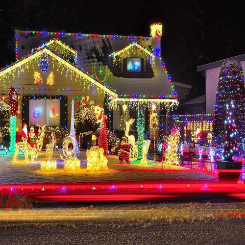 Guirnalda De Luces Solares 24 M Decoración Navideña Tira Led