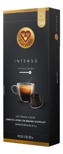 Cápsula De Café Intenso Tres (nespresso) 10x5g