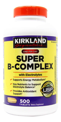 Kirkland Signature Super B-complex + Electrolitos 500 Tabs