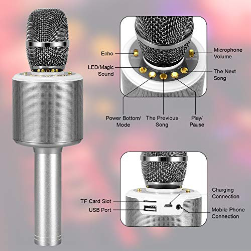 Bluetooth Karaoke In1 Portable Handheld Speaker Mic With