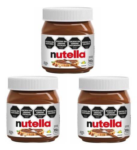 Pack X3 Nutella 140g Pasta De Avellanas