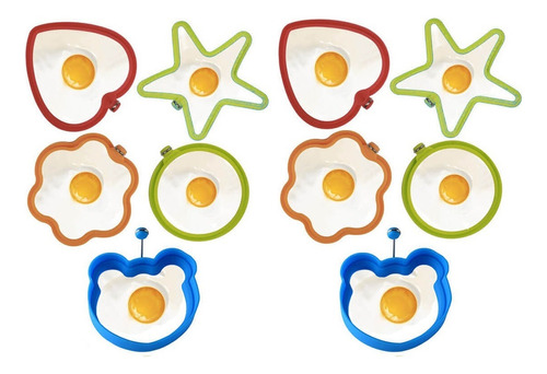 Set 10 Moldes Silicon Huevos Cocidos Reposteria Cocina