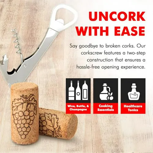Abridor De Botellas Y Sacacorchos Chef Craft Select, 5 5 Ní
