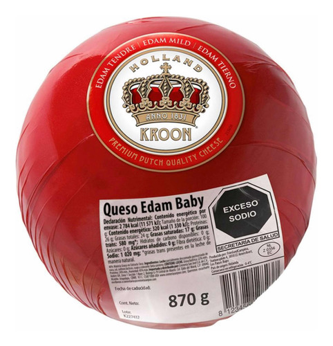 Queso Edam Baby Kroon 870 G *** Envío Gratis ***