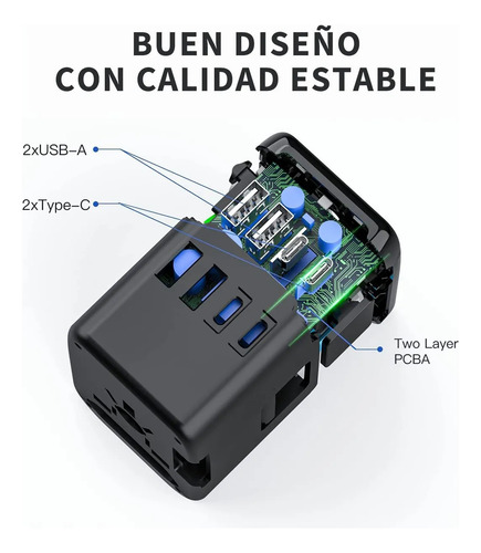 Adaptador Internacional-todo En Uno Adaptador De Universal