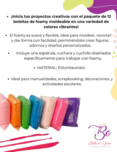 36 Plastilina Moldeable Foamy Suave Colores Mayoreo