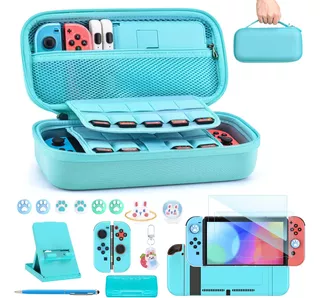 Kit De Accesorios Para Nintendo Switch Funda Estuche 18 Pcs