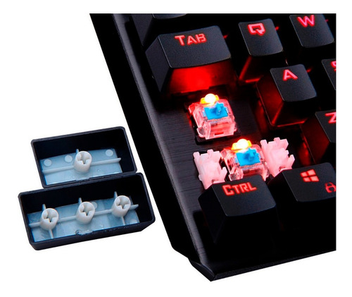 Teclado Gamer Mecánico Panel Aluminio Redragon Indrah K555