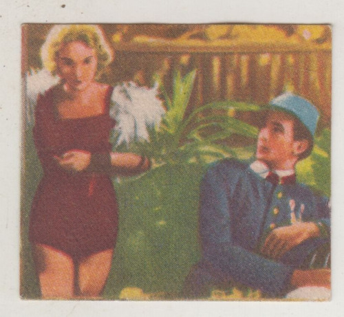 1954 Cine Tarjeta Marlene Dietrich Gary Cooper Solo Uruguay 