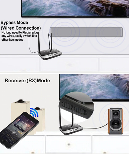 Bluetooth 5.0 Receptor Transmisor Disp 3 En 1 Largo Alcance