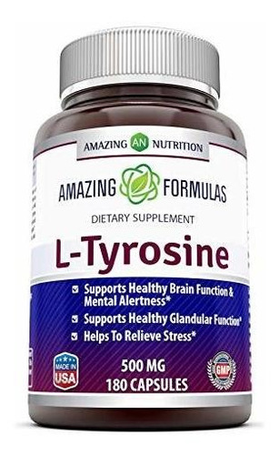 Amazing Formulas L-tirosina Suplemento Dietético 500 Mg 180 