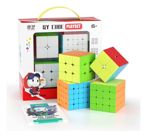 Box 4 Cubo Mágico 2x2 + 3x3 + 4x4 + 5x5 Manual Como Montar
