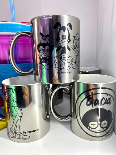 Tazas Metalizadas Animaniacs/ Daría Y Sonic