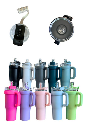 45 Termo Vaso Térmico Acero Inoxidable Con Asa 40 Oz Mayoreo Surtido Fab-8