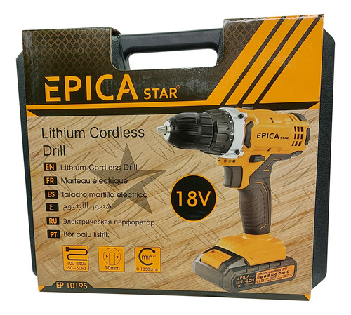 Taladro Inalámbrico Con 2 Batería De Litio Recargable D 18v.
