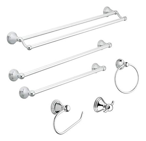 Moen, Chrome Dn8422ch Preston Barra De Toalla Doble Para Bañ