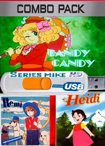 Series Candy +heidi+remi Completas Combo Pack Latino Usb