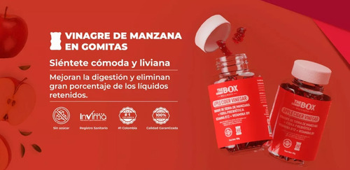 The Gummy Box Quemador De Grasa Vinagre De Sidra 180 G X 2 U