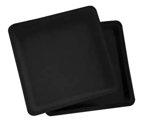 Plato Cuadrado Para Maceta TRSQ12BK – Negro, Resistente A Rayos UV, Para Interior O Exterior, Garantía 10 Años