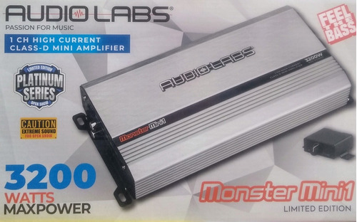 Amplificador Clase D. Audio Labs. Monstermini1. 1600w Rms. 