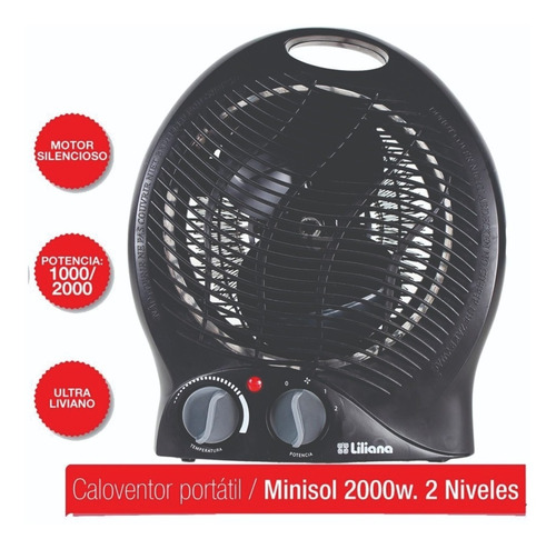 Caloventor Liliana Cfh400 2000 W 2 Niveles Ultraliviano