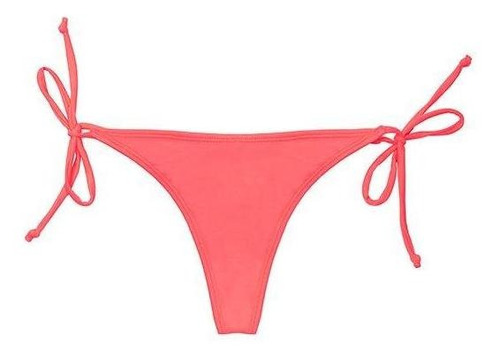 Bikini Calzón Colaless Con Amarras Naranja