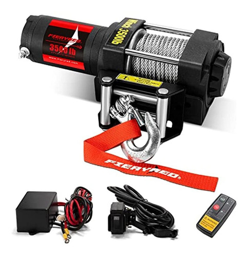 Cabrestante Eléctrico Fieryred De 12 V Y 3500 Lb, Kits De Ca