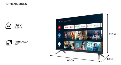 Smart Tv 40 Pulgadas Rca Lecd C40and Fhd Android Full Hd