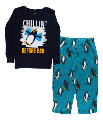 Pijama 2 Piezas Tela Polar Para Niño De Pingüinos Carter´s