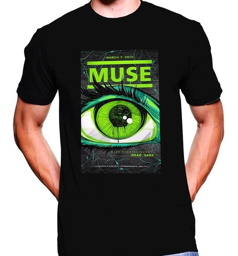 Camiseta Premium Dtg Rock Estampada Muse 01