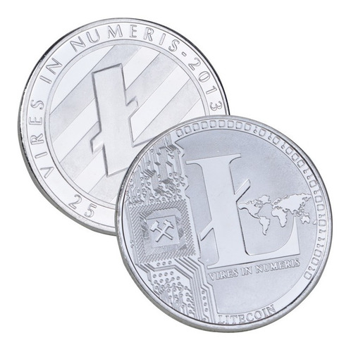 Imagen 1 de 10 de Souvenir Litecoins Moneda Física Coleccionable Con Cápsula