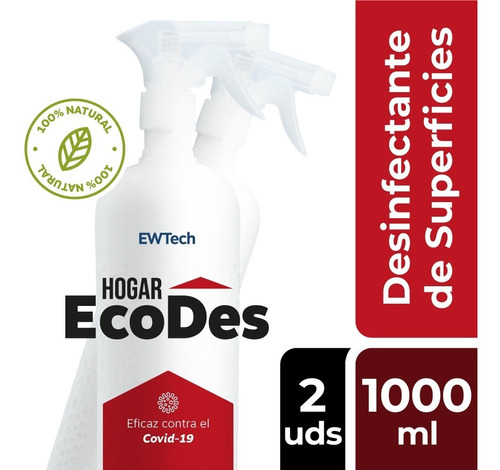 Desinfectante De Superficies Ecodes Hogar 2l