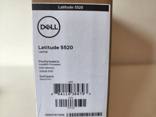 Imagen 8 de 9 de Notebook Dell Latitude 5520 15'' I5 8gb Ram 256 Ssd Nueva