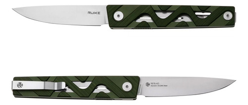 Navaja Ruike P878-ag 8,7cm Linerlock Acero Dureza 57-59hrc Color Verde