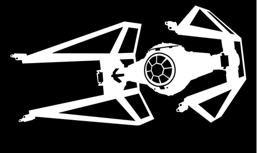 7.3in. Calcomanía De Vinilo Tie Interceptor Saber Coch...