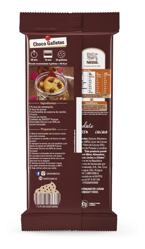 Imagen 3 de 9 de Savoy® Postres Oscuro 55% 200g