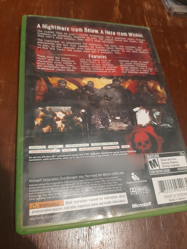 Gears Of War X Box 360 (Usado)