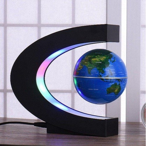 globo de tierra flotante de levitación magnética de 4 pulgadas con base de forma circular de luz LED de color Entweg Globe 