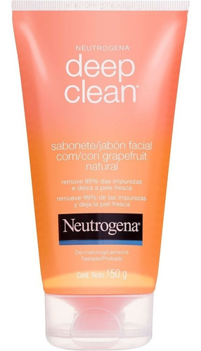 Neutrogena Deep Clean Gel Limpiador Facial Pomelo X 150 Gram