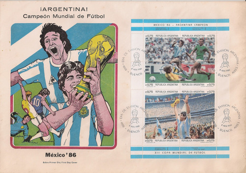Argentina - Sobres 1er Día México 86 - Año 1986 - Gj 2301/16 (Usado)