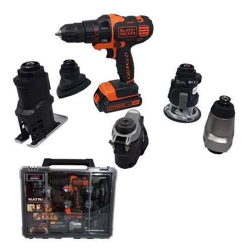 Imagen 2 de 2 de Set Herramienta 6en1 Inalamb. Black + Decker Bdcdm6kitc-ar
