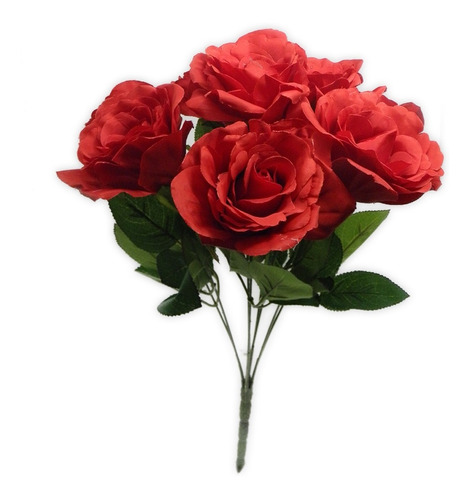 Buquê Flor Artificial Rosa Grande Decoração Casamento Festa | Parcelamento  sem juros