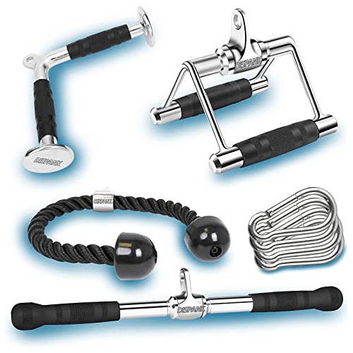 Cable Machine Attachments Pull Down Attachments Set, La...